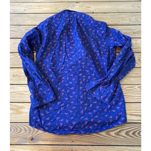 Brooks Brothers Lobster Print Regent Fit Button Up Shirt Size Small Men’s Blue - Picture 2 of 7